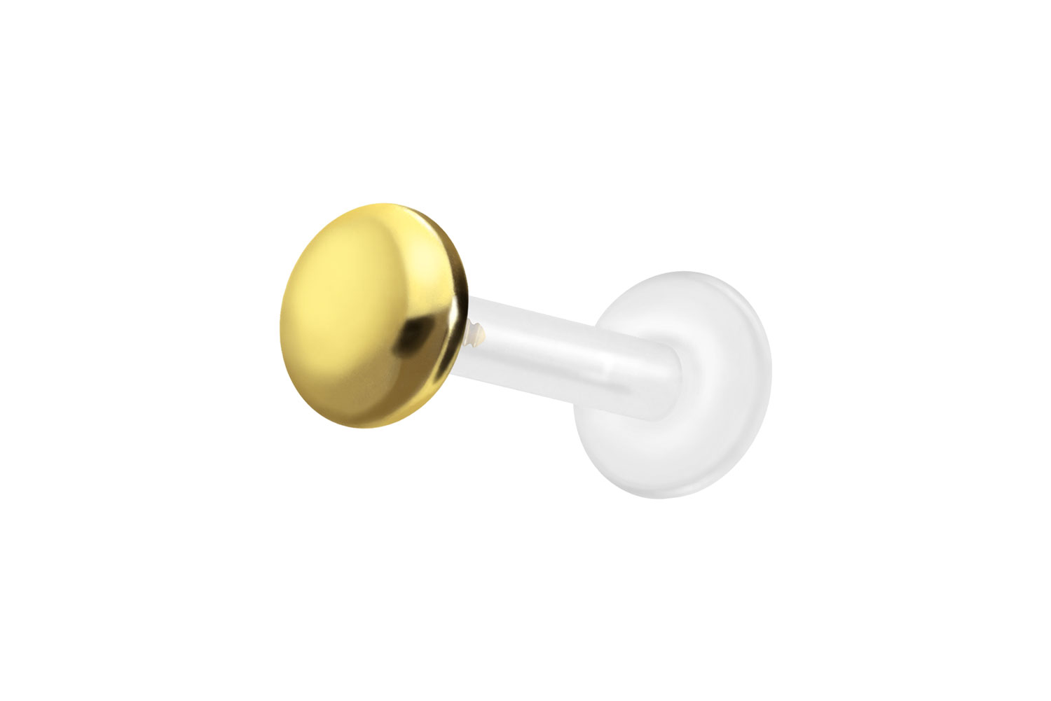 PTFE Labret Piercing mit Innengewinde + Titan-Aufsatz FLACH